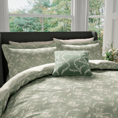 V&A Daffodil Dreams Green Duvet Set Single V&A Daffodil Dreams Green Duvet Set Single