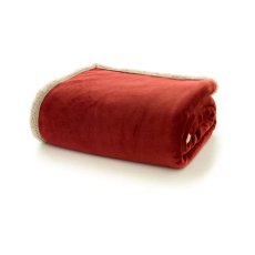 Deyongs Hazelwood Sherpa Fleece Throw in Wine Deyongs Hazelwood Sherpa Fleece Throw in Wine