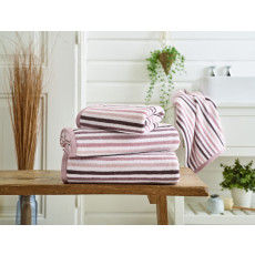 Deyongs Bliss Linear Stripe Towels in Pink