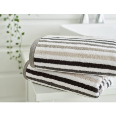 Deyongs Bliss Linear Stripe Towels in Chrome