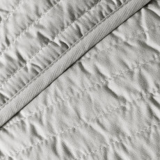 Bianca Quilted Lines Silver Bedspread