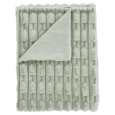 Bianca Carved Faux Fur Sage Throw Bianca Carved Faux Fur Sage Throw