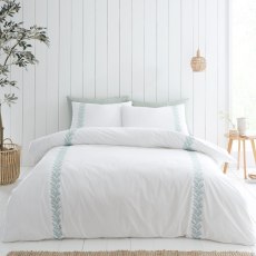 Bianca Embroidery Leaf Green Duvet Set Single