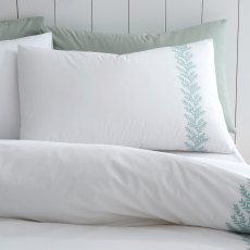 Bianca Embroidery Leaf Green Duvet Set Single