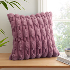 Bianca Carved Faux Fur Pink Cushion Bianca Carved Faux Fur Pink Cushion