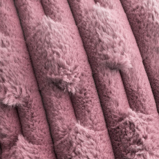 Bianca Carved Faux Fur Pink Throw Bianca Carved Faux Fur Pink Throw