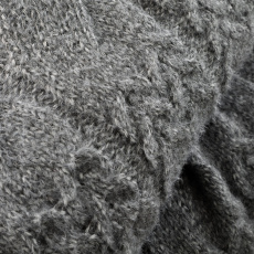 Bianca Cable Knit Grey Throw