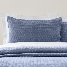 Bianca Attica Velvet Pillowsham Pair in Blue