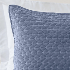 Bianca Attica Velvet Pillowsham Pair in Blue