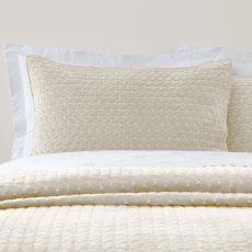 Bianca Attica Velvet Pillowsham Pair in Natural Bianca Attica Velvet Pillowsham Pair in Natural