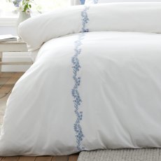 Bianca Camille Embroidered Floral Blue Duvet Set