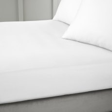 Bianca 400 Thread Count Cotton Sateen Fitted Sheet in White
