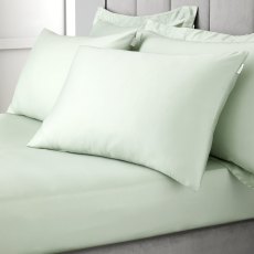 Bianca 400 Thread Count Cotton Sateen Standard Pillow Case Pair in Green