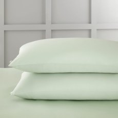 Bianca 400 Thread Count Cotton Sateen Standard Pillow Case Pair in Green
