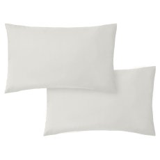 Bianca 400 Thread Count Cotton Sateen Standard Pillow Case Pair in Oyster Bianca 400 Thread Count Cotton Sateen Standard Pillow Case Pair in Oyster