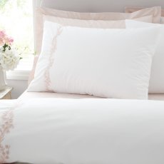 Bianca Camille Embroidered Floral Duvet Set in Pink