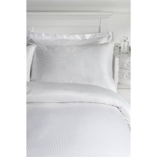 Catherine Lansfield 300TC Satin Stripe White Duvet Set Catherine Lansfield 300TC Satin Stripe White Duvet Set