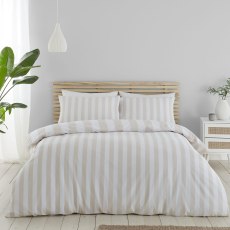 Catherine Lansfield Cove Stripe Natural Single Duvet Set Catherine Lansfield Cove Stripe Natural Single Duvet Set