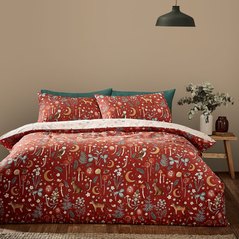 Catherine Lansfield Catherine Lansfield Enchanted Twilight Burnt Orange Duvet Set