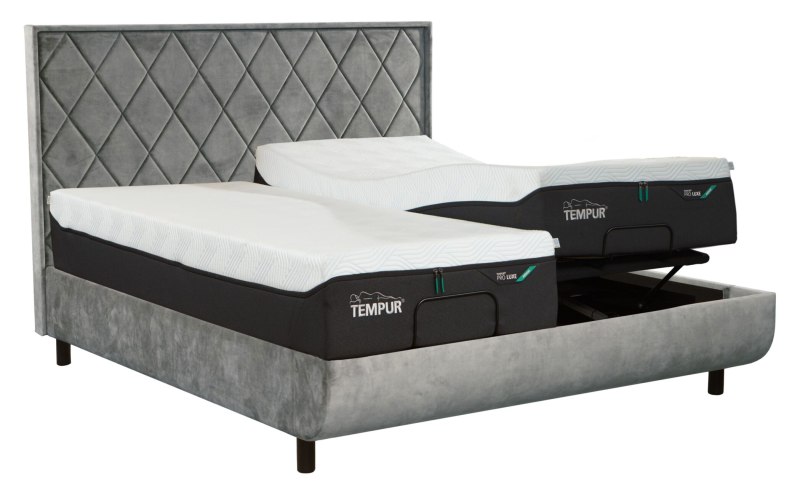 Tempur Tempur Arc Adjustable Bed Base with Quilted Headboard