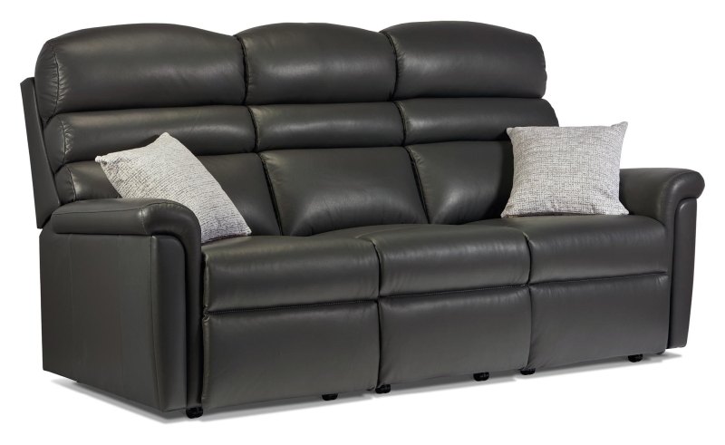 Sherborne Sherborne Comfi-sit 3-Seater Fixed Settee In Leather