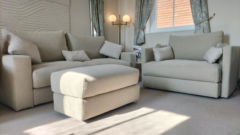 Fama Ex-Display Fama Hector Modular Sofa, Large Chair and Footstool