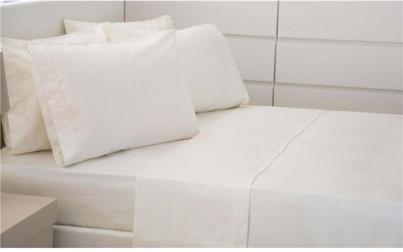 Belledorm Belledorm 400TC Egyptian Cotton Sateen Ivory Flat Sheet