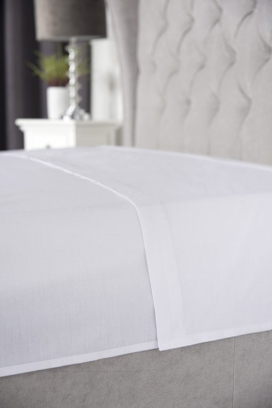 Belledorm Belledorm 300TC Bamboo White Flat Sheet