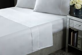 Belledorm Belledorm 600TC Egyptian Cotton Sateen White Flat Sheet