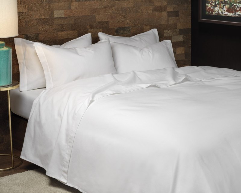 Design Port Design Port Premium Brushed Cotton White Flat Sheet