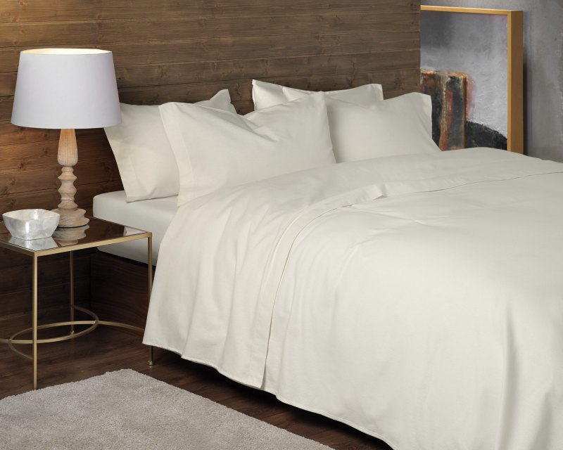Design Port Design Port Premium Brushed Cotton Cream Fitted Sheet