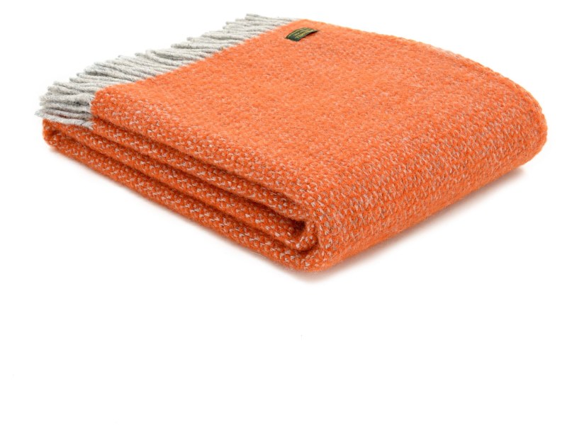 Tweedmill Tweedmill Wool Illusion Throw Pumpkin
