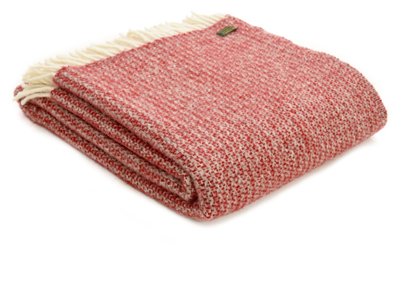 Tweedmill Tweedmill Wool Illusion Throw Red Silver