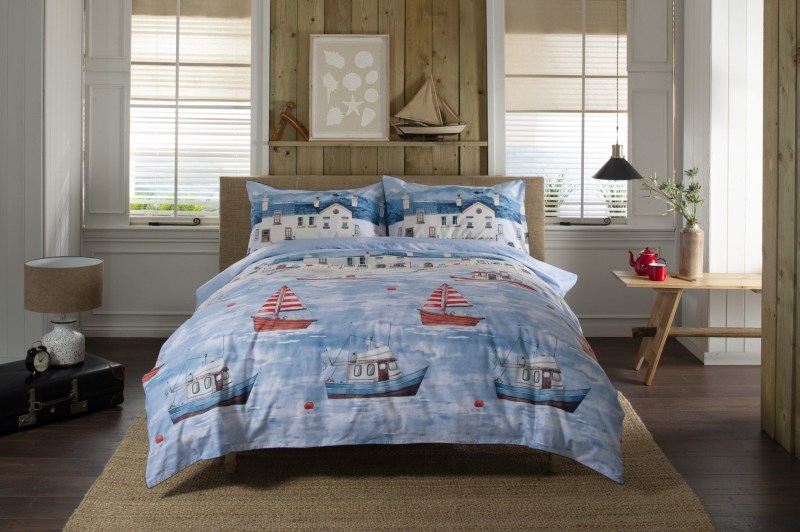 Lobster Creek Lobster Creek Coastal Fishing Village Duvet Set