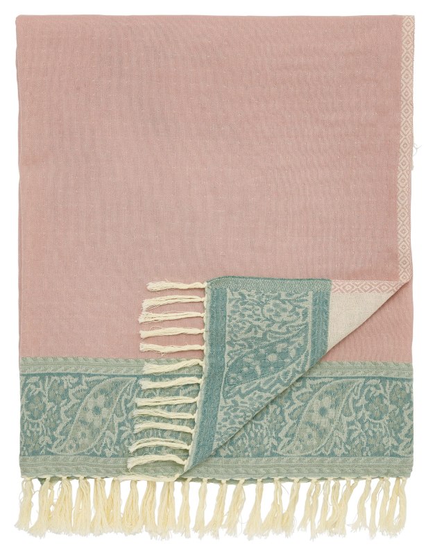 Morris & Co Morris & Co Strawberry Thief Cochineal Pink Severne Throw