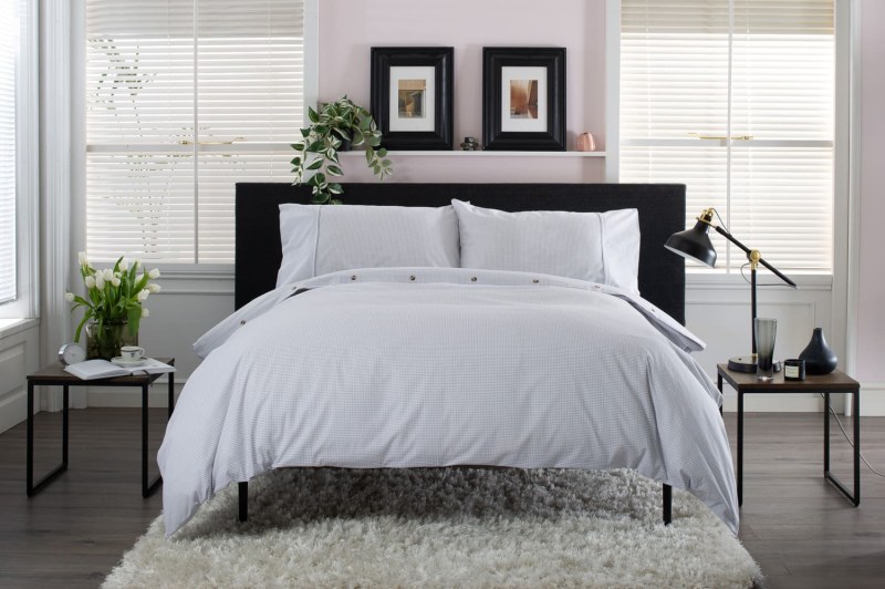 The Lyndon Company The Lyndon Company Gingham Grey Duvet Set
