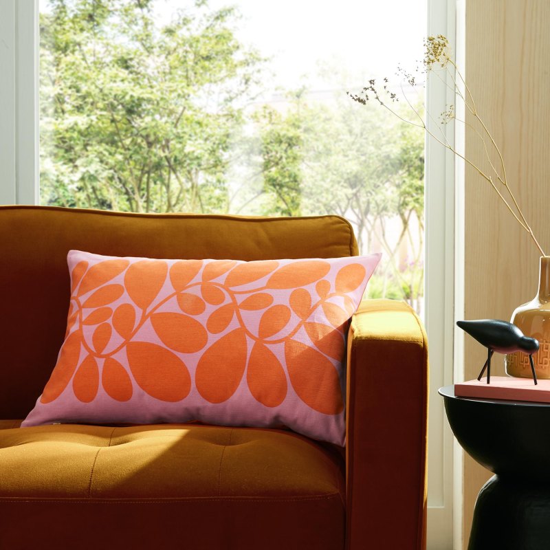 Orla Kiely Orla Kiely Sycamore Stripe Tomato - Pink Cushion