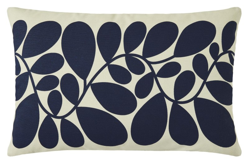 Orla Kiely Orla Kiely Sycamore Stripe Space Blue - Olive Cushion