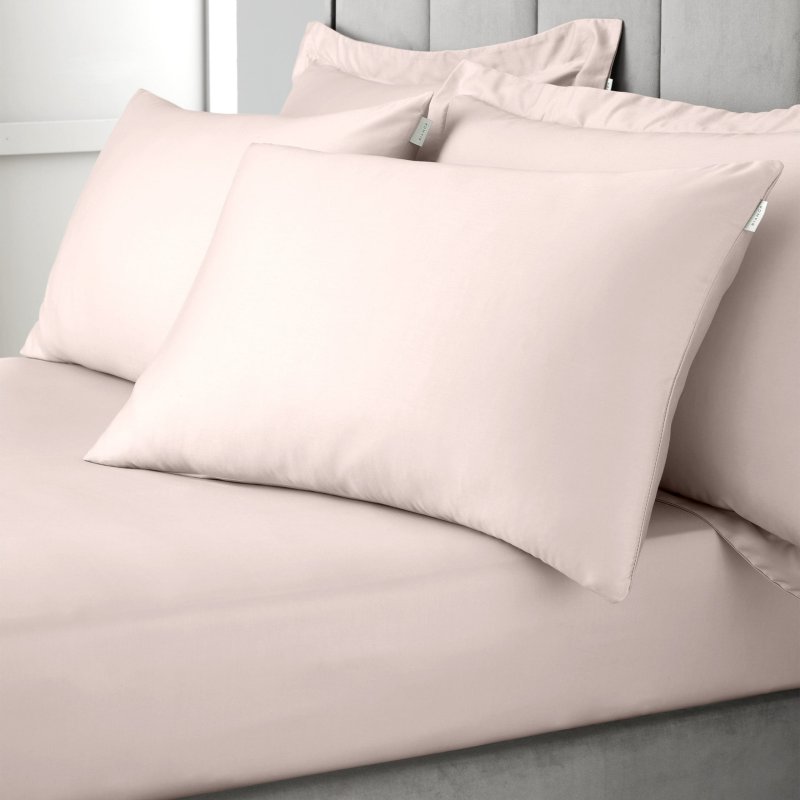 Bianca Bianca 400 Thread Count Cotton Sateen Standard Pillow Case Pair in Blush