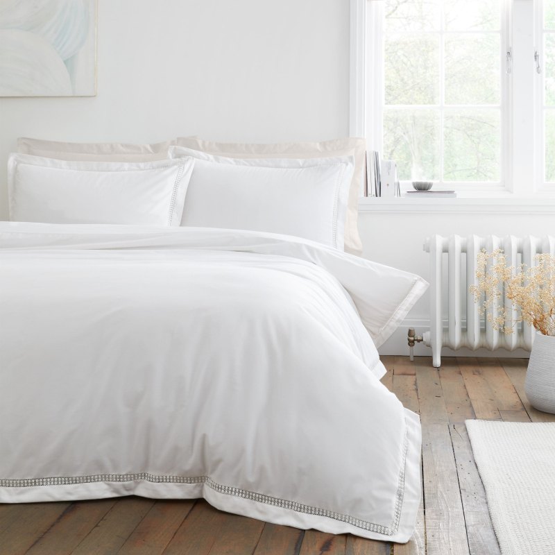 Bianca Bianca Oxford Lace Trim Duvet Set