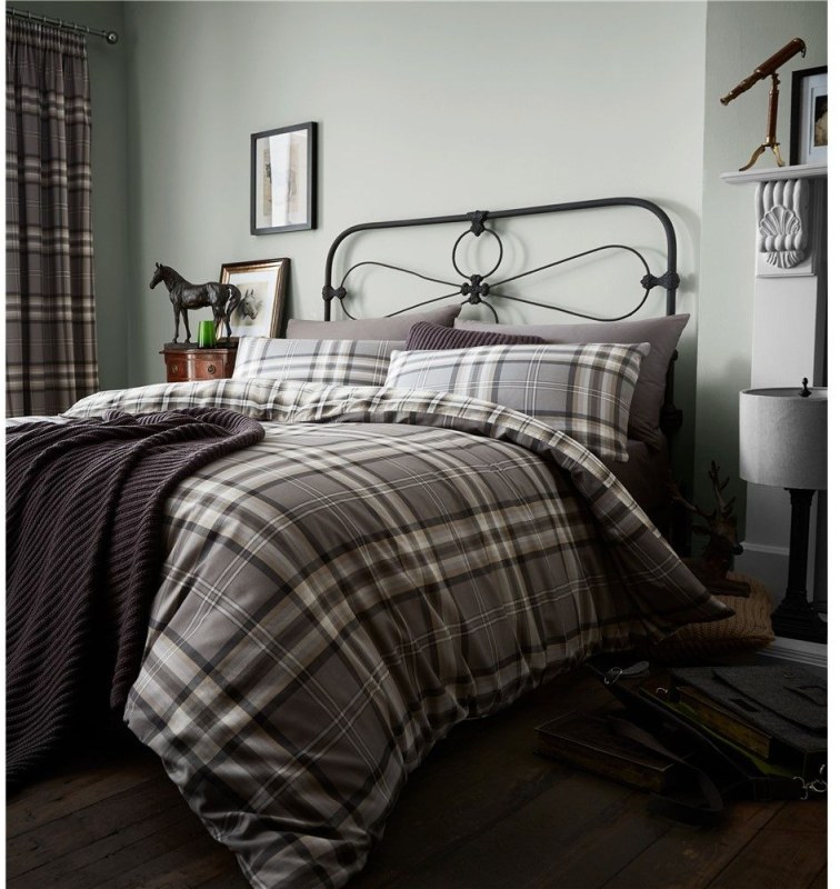 Catherine Lansfield Catherine Lansfield Kelso Charcoal Duvet Set