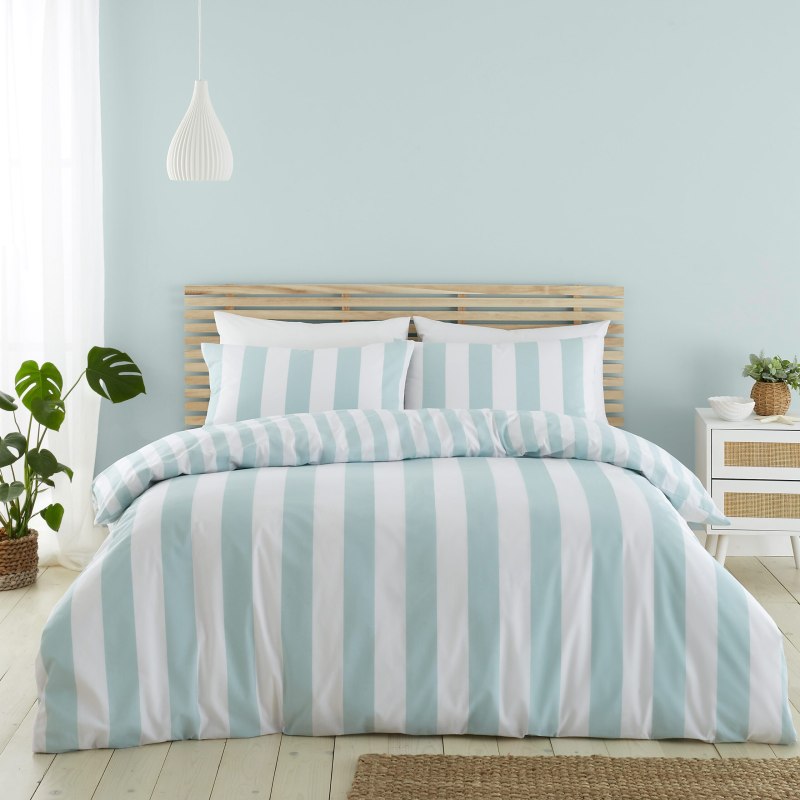 Catherine Lansfield Catherine Lansfield Cove Stripe Seafoam Duvet Set