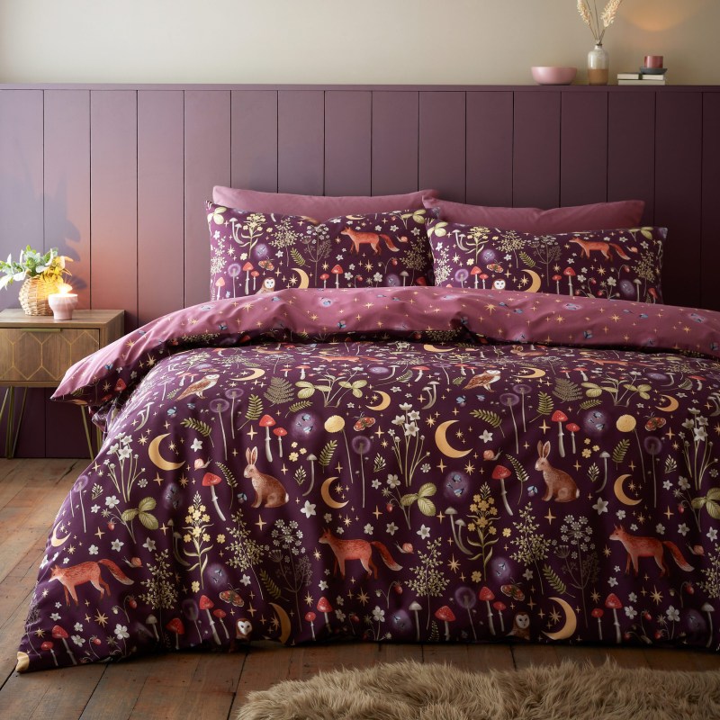 Catherine Lansfield Catherine Lansfield Enchanted Twilight Plum Duvet Set