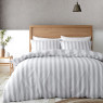 Catherine Lansfield Catherine Lansfield Cove Stripe Silver Duvet Set