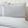 Catherine Lansfield Catherine Lansfield Brushed Stripe Silver Duvet Set Single