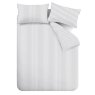 Catherine Lansfield Catherine Lansfield Brushed Stripe Silver Duvet Set Single