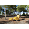 Fama Fama Lenny Swivel Rocker Chair in Dalmata Leather