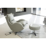 Fama Fama Lenny Swivel Rocker Chair in Dalmata Leather