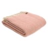 Tweedmill Wool Herringbone Throw Dusky Pink Pearl
