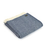 Tweedmill Wool Illusion Throw Blue Slate